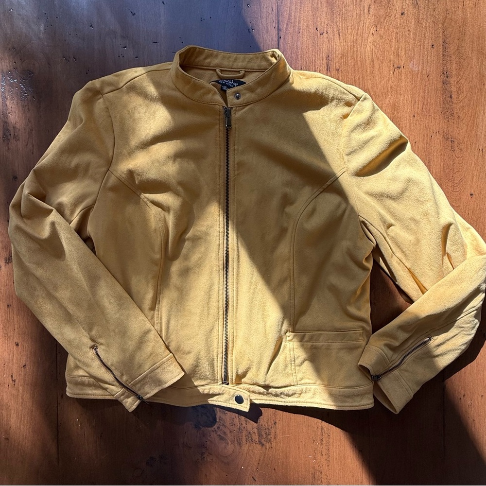 CoffeeShop Mustard Yellow Bomber Jacket